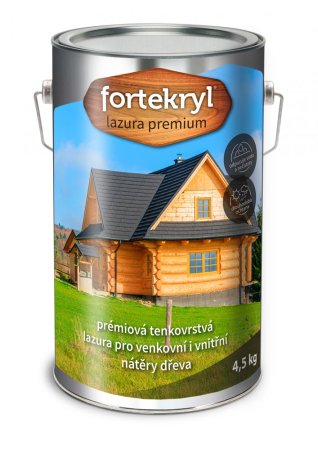 FORTEKRYL lazura PREMIUM 4,5 kg - Hmotnost: 4,5 kg, Barva: bezbarvý