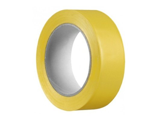 Lepící páska PVC 38 mm x 33 m žlutá UV stabilní rýhovaná