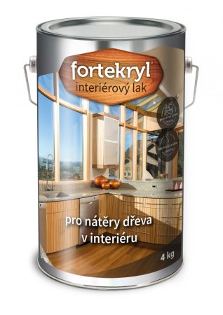 FORTEKRYL interiérový lak 4 kg - Hmotnost: 4 kg, Stupeň lesku: mat