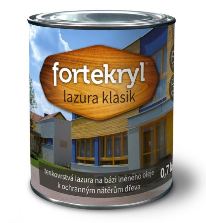 FORTEKRYL lazura KLASIK 0,7 kg - Hmotnost: 0,7 kg, Barva: bezbarvý