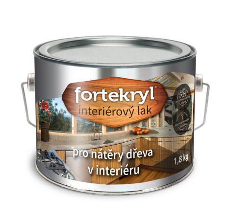 FORTEKRYL interiérový lak 1,8 kg - Hmotnost: 1,8 kg, Stupeň lesku: lesk