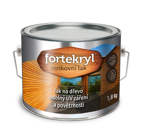 FORTEKRYL venkovní lak 1,8 kg - Hmotnost: 1,8 kg, Stupeň lesku: mat