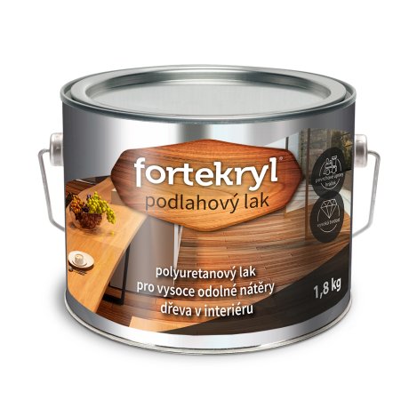FORTEKRYL podlahový lak 1,8 kg - Hmotnost: 1,8 kg, Stupeň lesku: mat