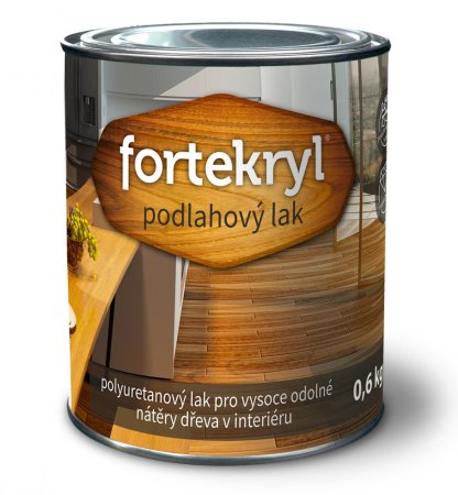 FORTEKRYL podlahový lak 0,6 kg - Hmotnost: 0,6 kg, Stupeň lesku: mat